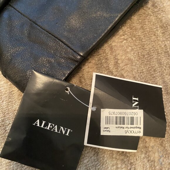 Alfani Women's Soft 100% Leather Black Blazer Jacket Size XL Brand New with tags - Picture 9 of 16